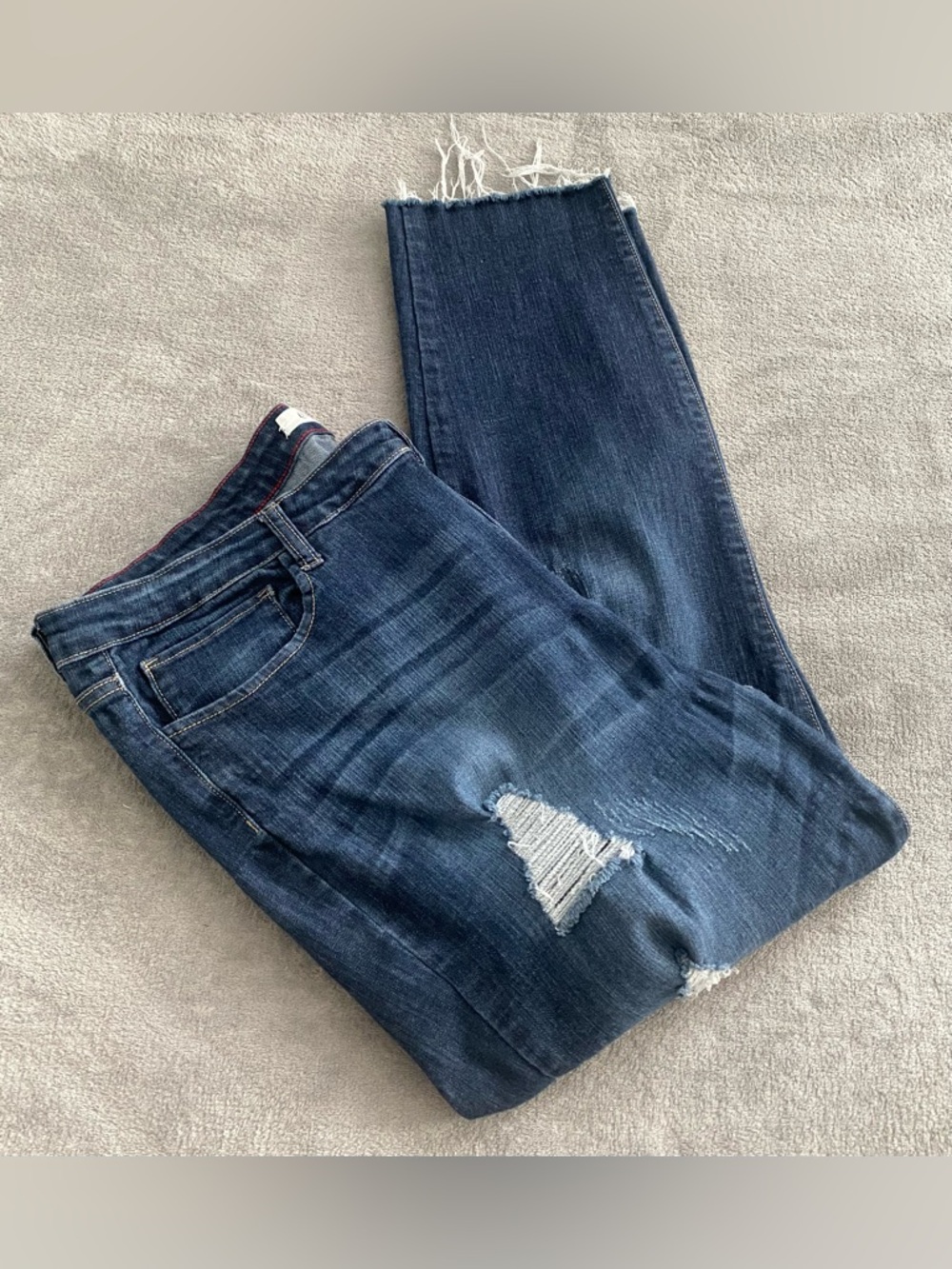 Cello Jeans Size 20 Distressed Raw Hem Denim Mid Rise